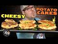 Leftovers? MAKE THESE Cheesy Potato Cakes with Leftover Mashed Potatoes - Easy Griddle Side Dish!