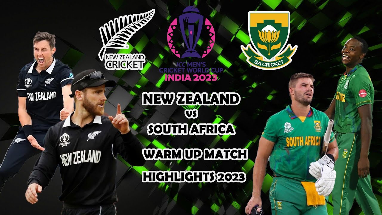 New Zealand vs South Africa Warm Up Match Highlights - World Cup 2023 ...