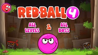 Red Ball 4 | Pink Ball with All Levels | All Boss | Full Gameplay