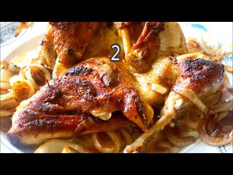 შემწვარი ქათამი ღუმელში და ტაფაზე/Roast chicken in the oven and on a pan