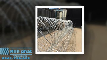 kẽm gai lưỡi dao giá bao nhiêu, kẽm gai quân đội, dây thép gai concertina Anh Phát