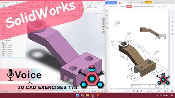SolidWorks | 3D CAD EXERCISES 178 | StudyCadCam | Solution Tutorial |