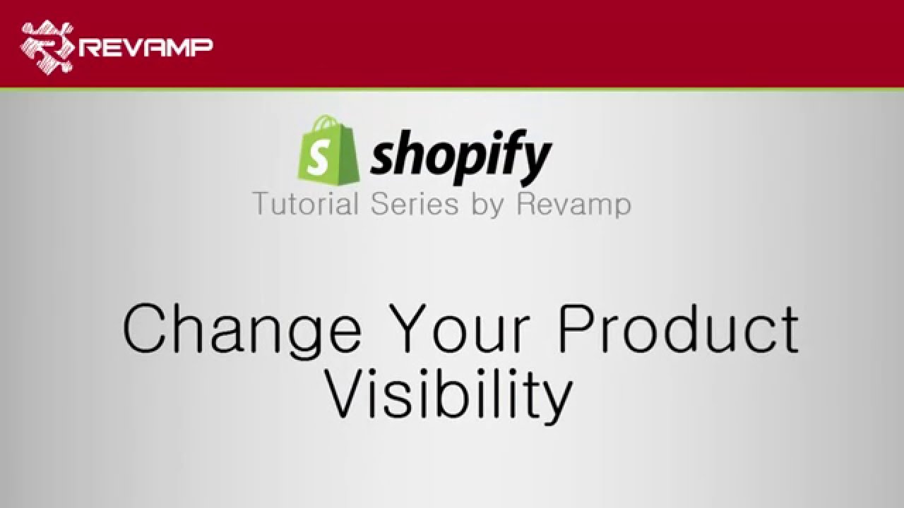 How To Change Your Product Visibility In Shopify YouTube How To Change Your Product Visibility In Shopify YouTube