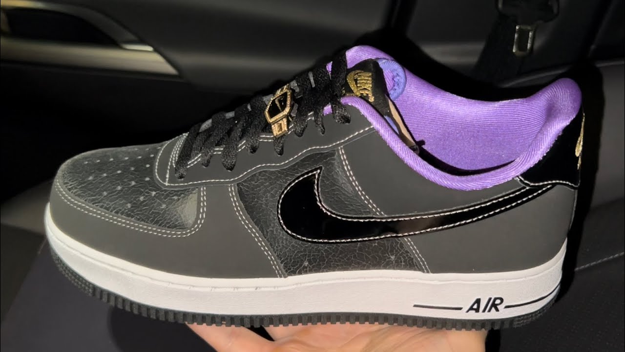 Nike Air Force 1 Low '07 LV8 EMB 'World Champ' Black/Purple