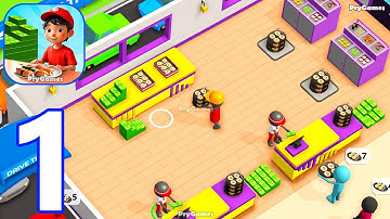 Sushi Cook - Gameplay Walkthrough Part 1 Idle Sushi Restaurant Manager - Android Gameplay