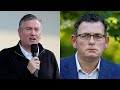 Eddie McGuire announces Daniel Andrews’ resignation to loud applause