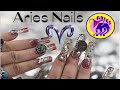 Enail Couture Famous Square | Aries Zodiac Nails | Make Ur Nails Look Like Diamonds | Collab!