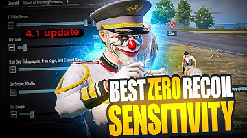 BGMI 4.1 Update ZERO RECOIL SENSITIVITY🔥| Best Sensitivity Code For Gyro & Non gyro Players#bgmi