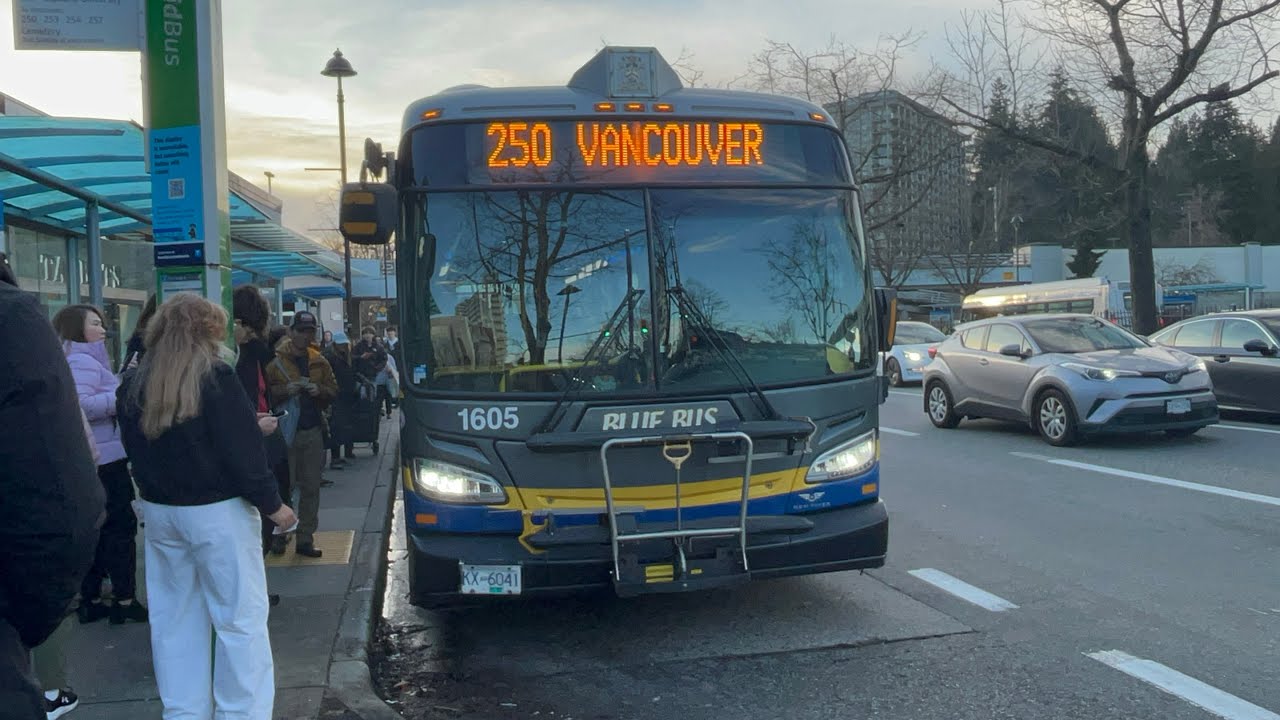 TransLink WVMT 2016 New Flyer XD40 1605 on 250 Vancouver across the Lions Gate Bridge