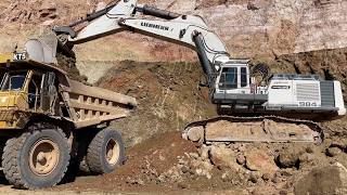 Liebherr 984 Excavator Loading Caterpillar 777c-d Dumpers - Sotiriadis/labrianidis Mining