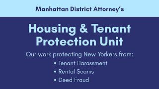 Learn More About Our Housing and Tenant Protection Unit