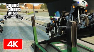 [4K] GTA 산안드레스 리마스터 스토리 모드 | #83. 경찰 오토바이 (노멘트) screenshot 1