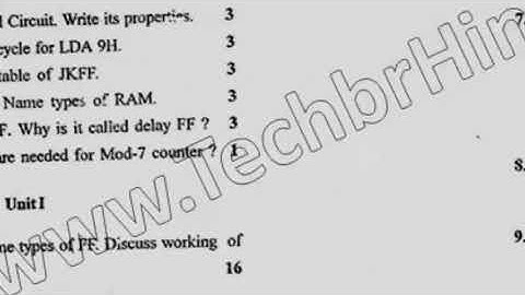 BCA 2nd Sem Logical Organisation of Computer Question Paper