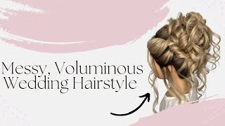 Peinado de boda despeinado y voluminoso