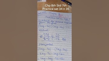 Practice Set 34 & 35 || Std 7th | Chp 8th\\Solutions of all sums with Explanation || Learn easily!!🤩