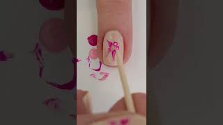 Cute and Easy Toothpick Nail Art #nailart #nails #naturalnails #shorts #toothpicknailart