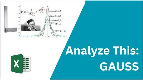 How to Use the GAUSS Function in Excel