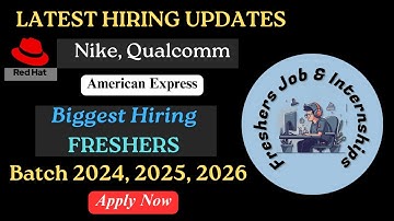 Stripe, Nike, Qualcomm Hiring | OFF Campus Drive | 2026, 2025, 2024 Batch Hiring | Freshers