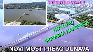 Izgradnja mosta na Dunavu od Novog Sada(ribarsko ostrvo) do Sremske Kamenice,teren i dron video