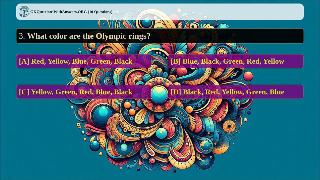 Mcq general knowledge questions with answers about olympics youtube