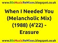 When I Needed You (Melancholic Mix) - Erasure | 80s Club Mixes | 80s Club Music | 80s Dance Music