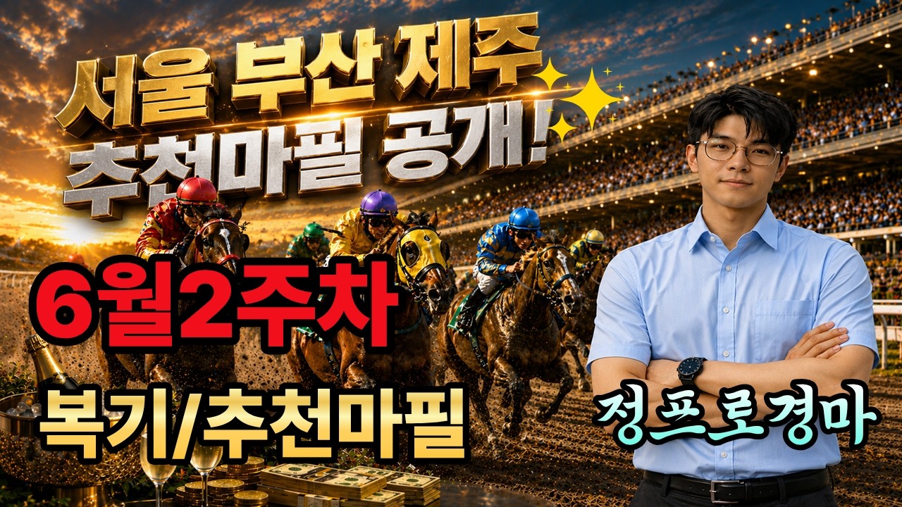 ⚽정프로경마#유튜브/#6월2주차 추천마필🏀서울/부산/제주경마⚽정프로경마🥎오세현경마🚩쓰나미경마⚽부산경마🏐제주인경마⚾선동렬경마🏀제주김기자⚾별대박경마🥎조찬훈경마🏀박수홍경마🏐강백호경마