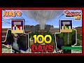 I Survived 100 DAYS in the Naruto Anime Mod | Shindo Life In Minecraft