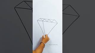 Beautiful Diamond Drawing 💎✨ | Easy Diamond Drawing #shortsfeed #shorts #art