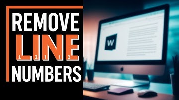 How To Remove Line Numbers MS Word