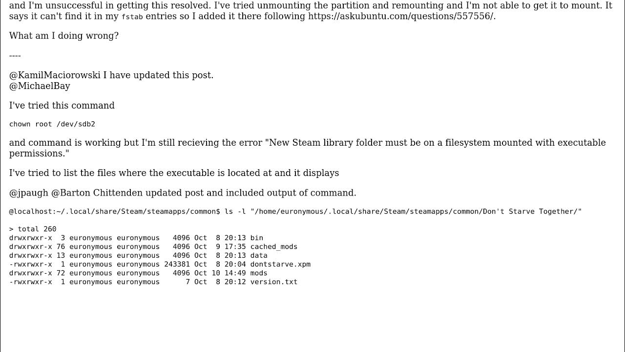 Difficulty mounting an ext4 formated filesystem on Ubuntu YouTube