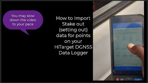 To import data for setting out (stake point data) on HiTarget DGNSS (GPS) data logger