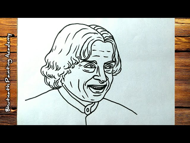 Apj Abdul Kalam Pencil Drawing