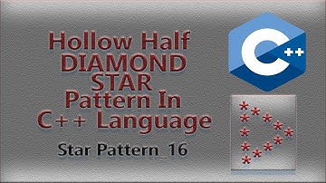 #16 || "*" Hollow Half Diamond STAR PATTERN|| in C++ Language