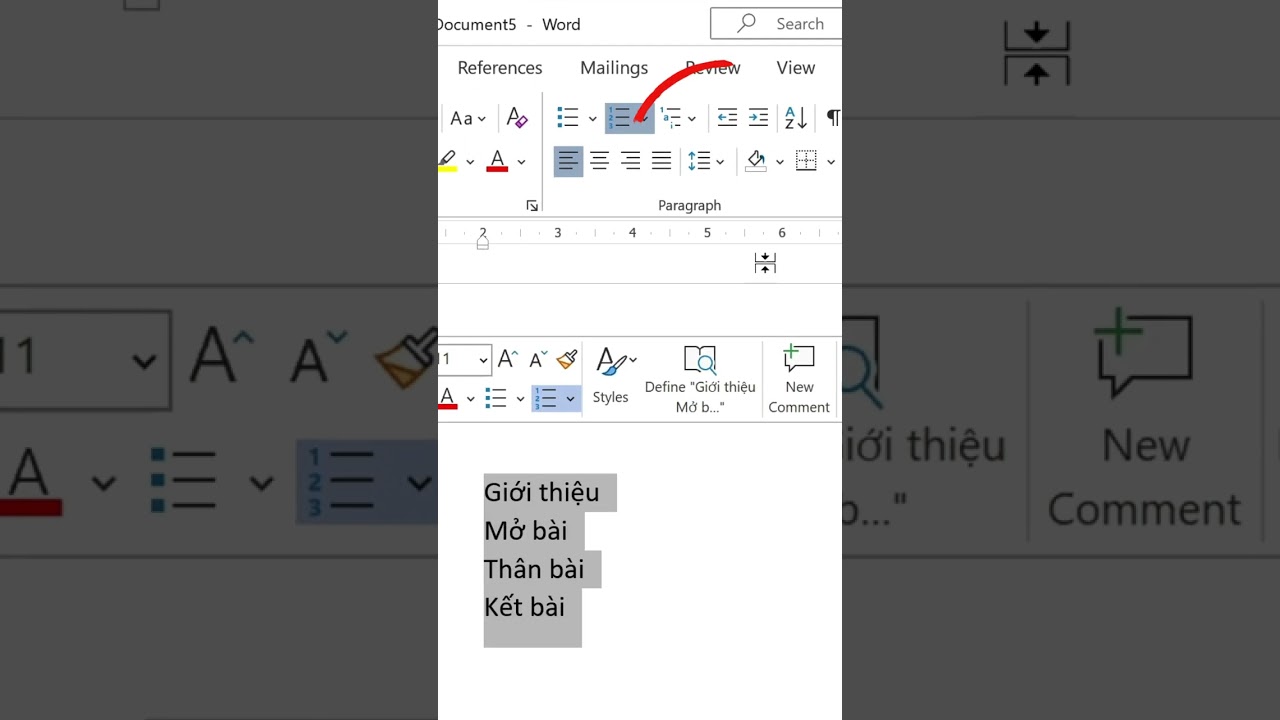 [Thủ thuật Word] Mình đã xoá khoảng trắng thừa nằm sau số thứ tự như thế nào? #shorts