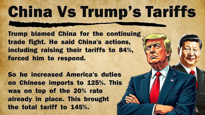 China vs Trump's 145% Tariffs ||📈 Learn English Through Story Level 1 || Graded Reader 📚🎧