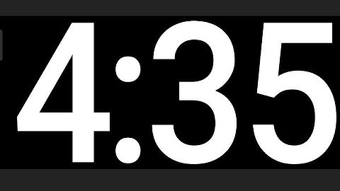 4 Minute 35 second Timer
