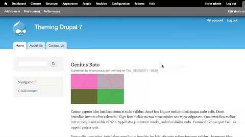 Drupal 7 Tutorial   Creating the  info file and adding CSS