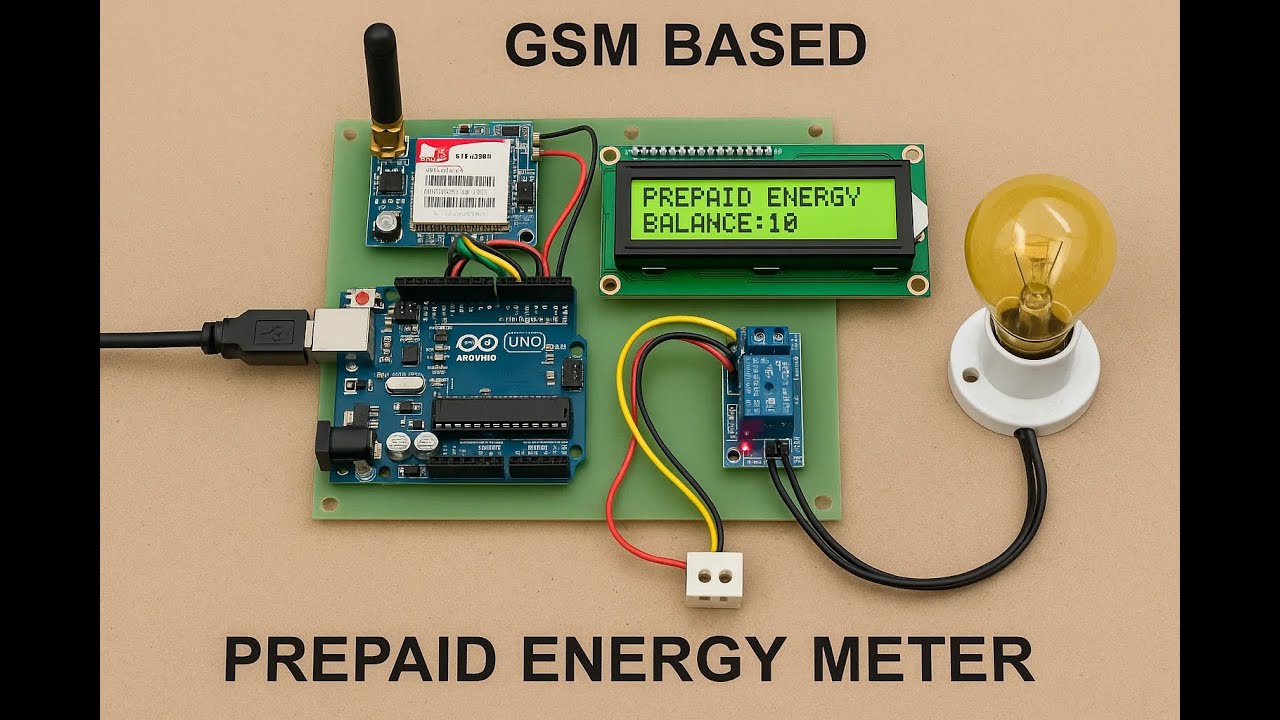 GSM based Prepaid Energy Meter using Arduino - YouTube