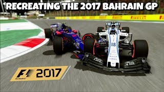 F1 2017 game: recreating the bahrain gp