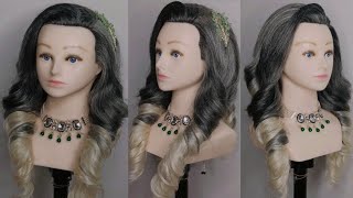 Side Front Bouncy Curls Hairstyle tutorial ❣️ || Step By Step @AJmakeover8650 ❣️💯