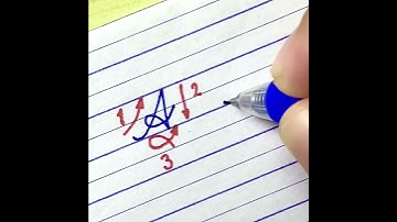 How to write English capital letters for beginners | Cursive writing capital letter A | Handwriting