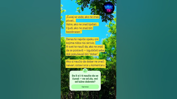 Da li si i ti naučio da se čuvaš — ne od zla, već od lažne dobrote?