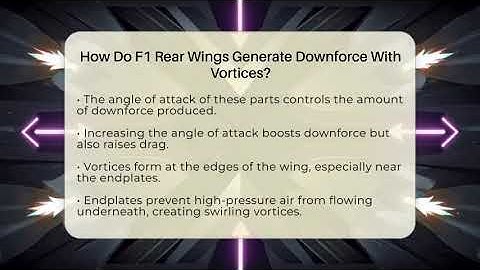 How Do F1 Rear Wings Generate Downforce With Vortices? - Pole Position Experts