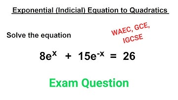 Exponential Equation Explained | Solving 6eˣ + 15e⁻ˣ = 16 Step-by-Step | Exam - Style Question