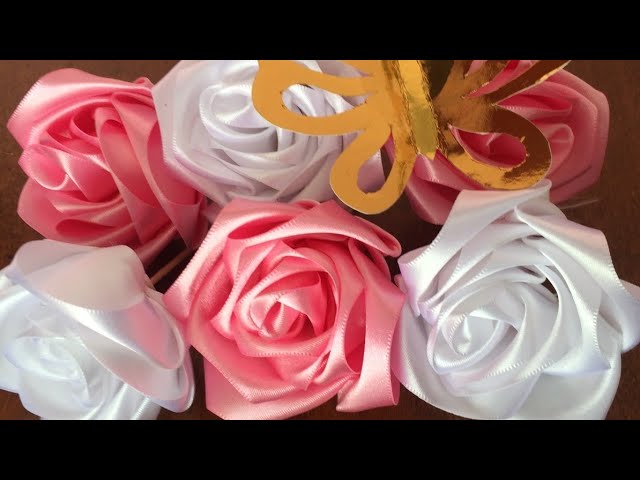 CÓMO HACER ROSAS 🌹 ETERNAS CON LISTÓN 🎀 SÚPER FÁCIL IDEAS