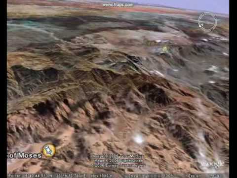 Satelliittikuvaa Lähi-idän alueelta: Todellinen Siinain vuori, Mooseksen halkaisema kallio yms.