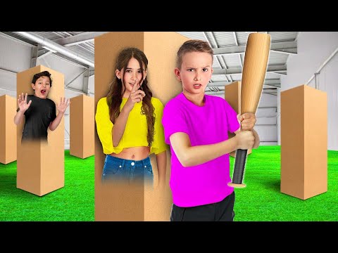 تحدي الغميضة في الصناديق