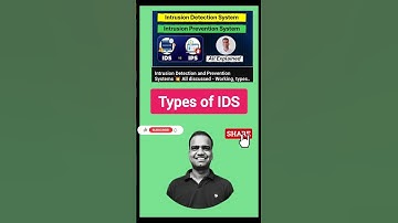 Types of Intrusion Detection Systems (IDS) | Watch full video 👇🔗 #shorts - 226 💥