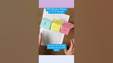 🟥🟨🟦How to Make a DIY Sticky Notes CVC Writing Words? #Cvcwords