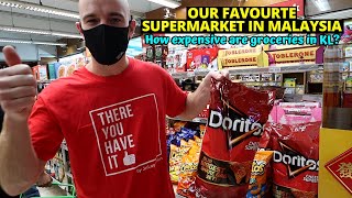 Foreigners grocery shopping in Kuala Lumpur before Malaysia MCO 2.0 lockdown + Trying DURIAN cake!